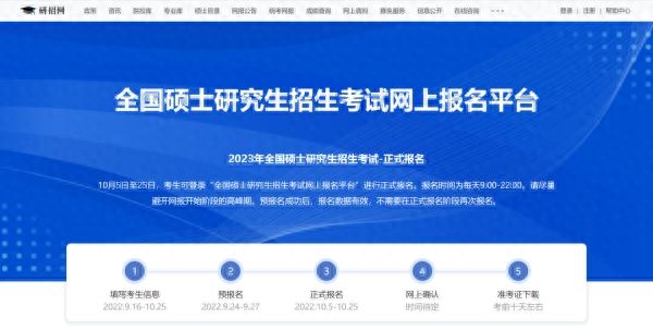 考研报名官方网站入口，2023年研究生考试网上正式报名路径和要求(图1)